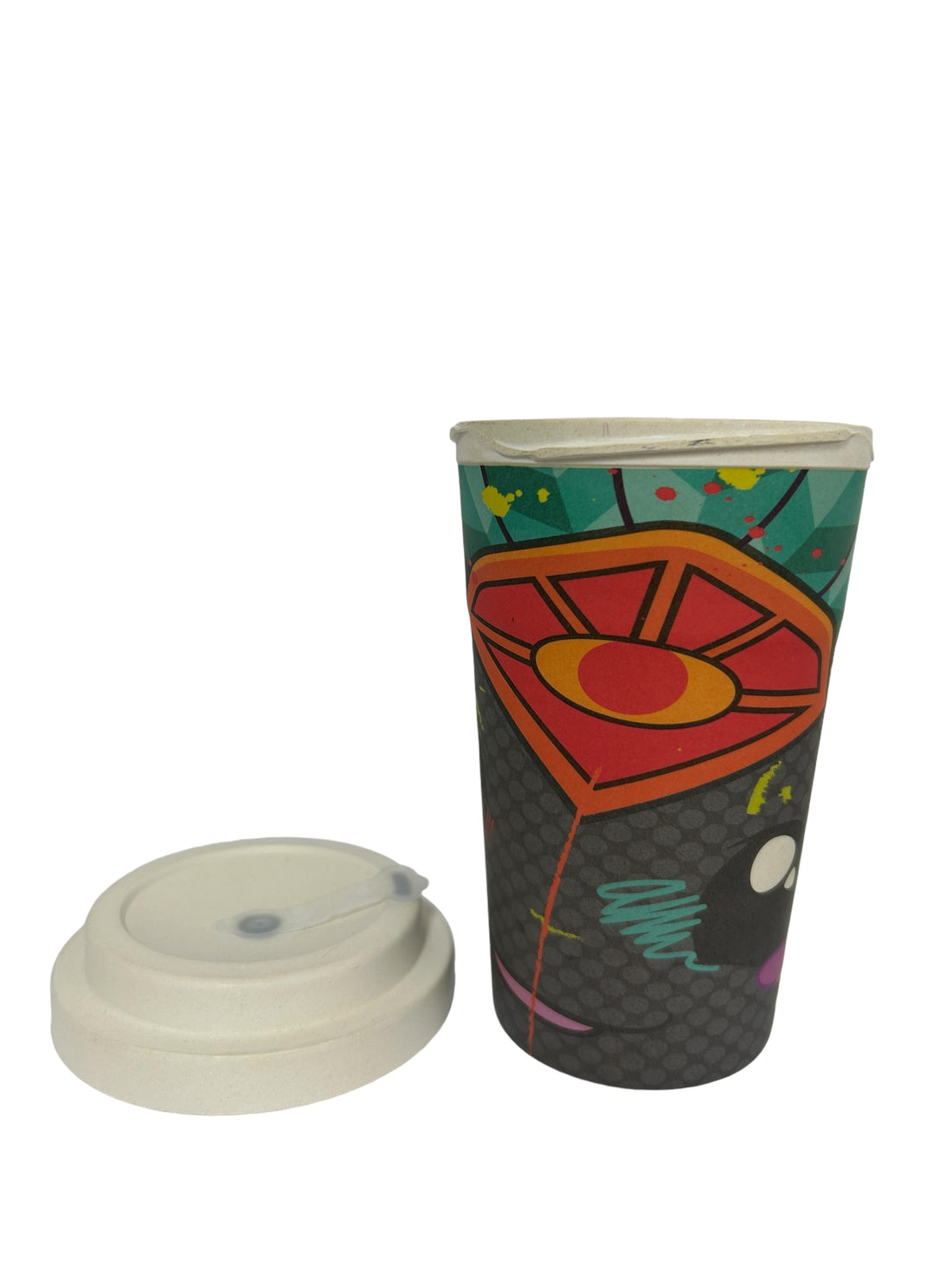 digital printed sustainable bamboo fibre coffee cup