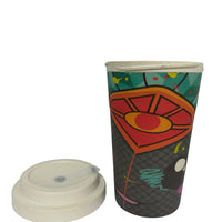 digital printed sustainable bamboo fibre coffee cup