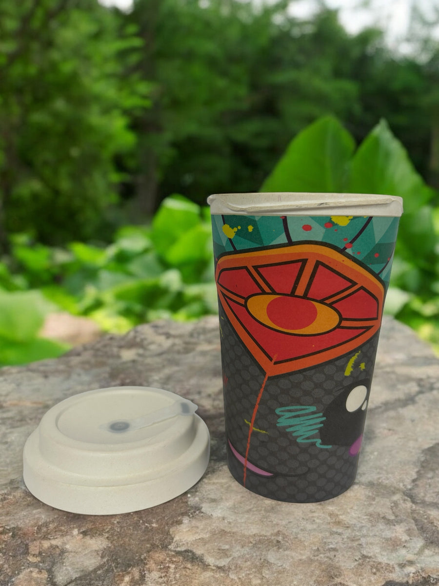 400ml Bamboo Coffee Cups (Hard Lid) / HT400