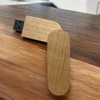 Driftwood Wooden Swivel Flash Drive / SWUSB